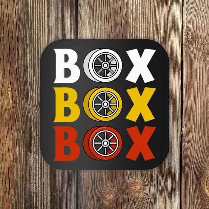 Box Box Box Formula Racing Radio Pit Box Box Box Coaster