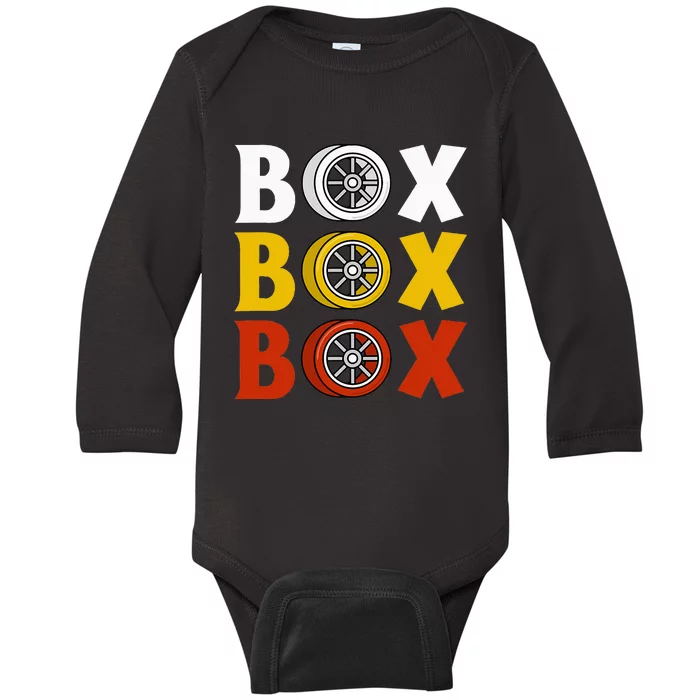 Box Box Box Formula Racing Radio Pit Box Box Box Baby Long Sleeve Bodysuit