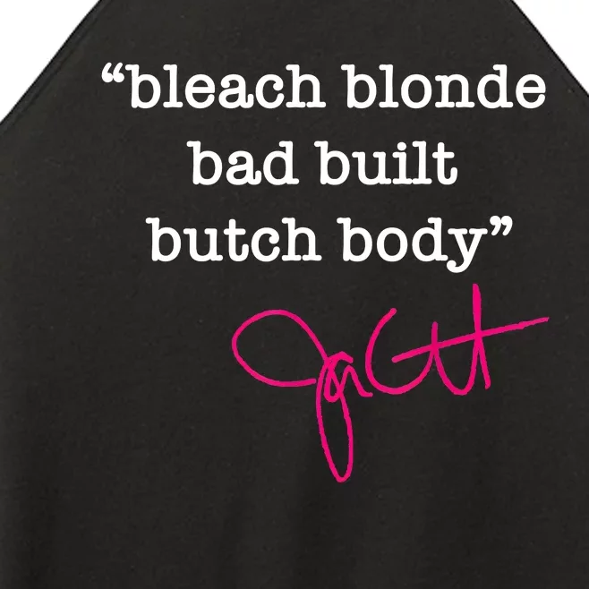 Bleach Blonde Bad Built Butch Body Jasmine Crockett Women’s Perfect Tri Rocker Tank