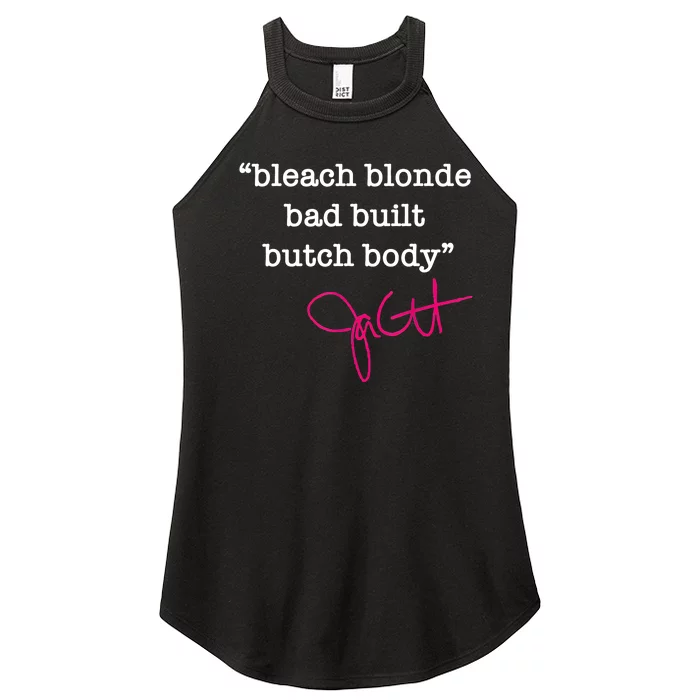 Bleach Blonde Bad Built Butch Body Jasmine Crockett Women’s Perfect Tri Rocker Tank