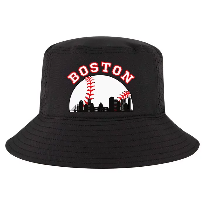 Boston Baseball Boston MA Cityscape BOS Skyline Cool Comfort Performance Bucket Hat