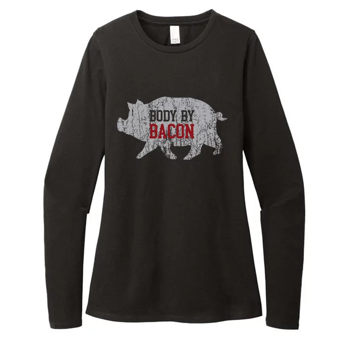 Body By Bacon Low Carb High Fat Ketogenic Diet Womens CVC Long Sleeve Shirt