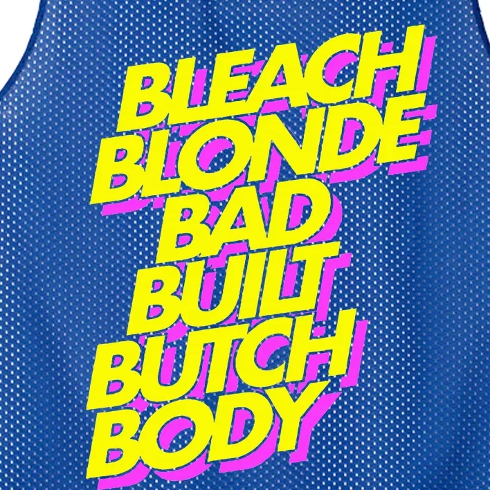 Bleach Blonde Bad Built Butch Body Antimaga Mesh Reversible Basketball Jersey Tank