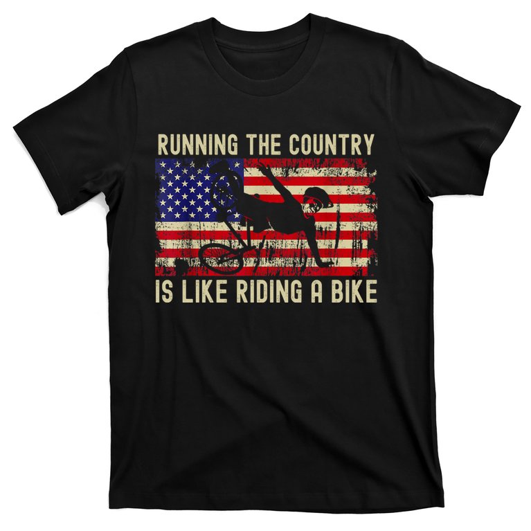 Biden Bike Bicycle Running The Country Is Like Riding A Bike T-Shirt
