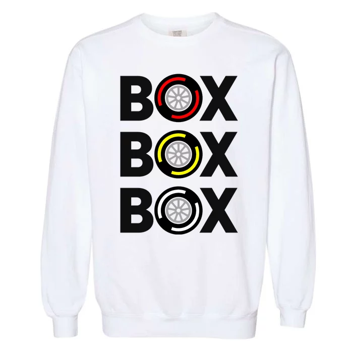 Box Box Box Racing Gift Race Car Driver Garment-Dyed Sweatshirt