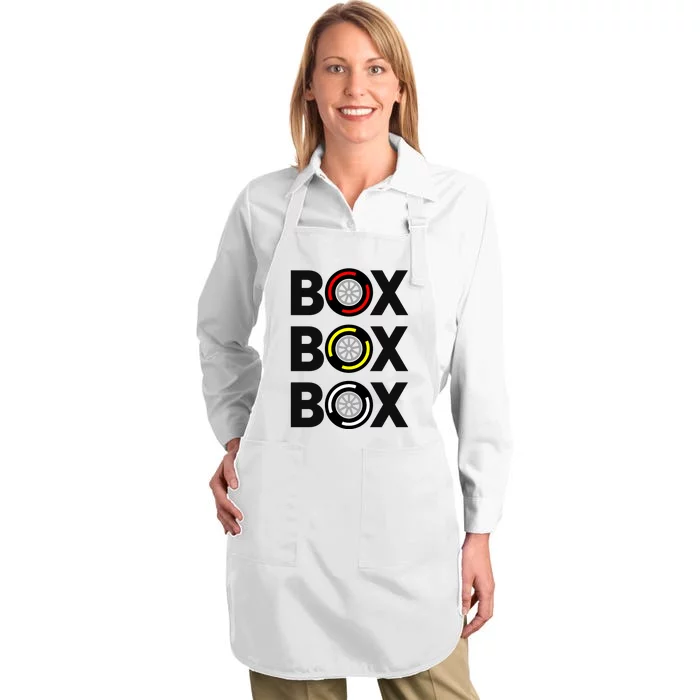 Box Box Box Racing Gift Race Car Driver Full-Length Apron With Pocket