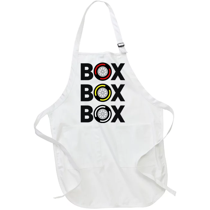 Box Box Box Racing Gift Race Car Driver Full-Length Apron With Pocket