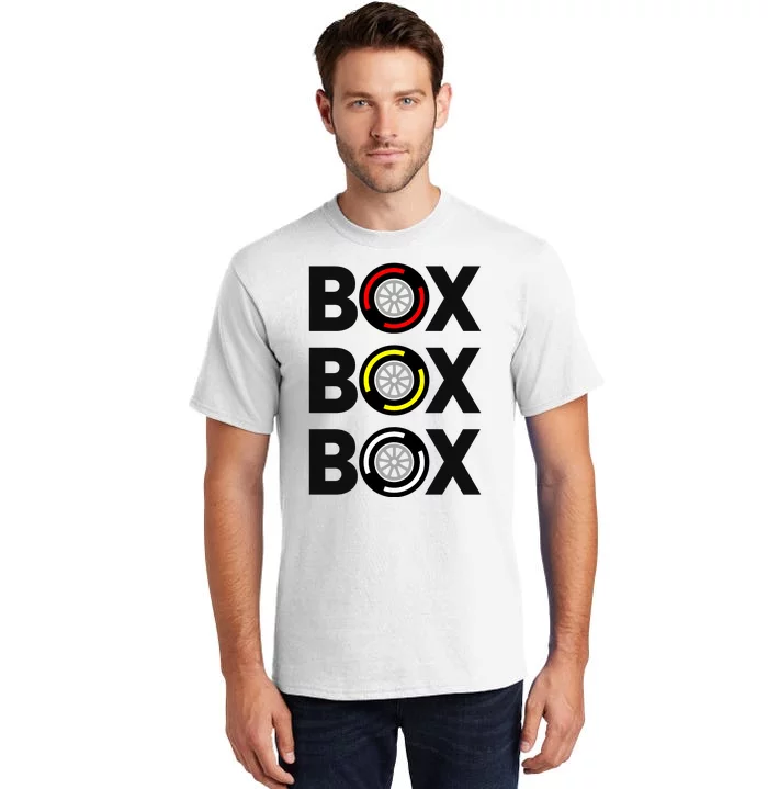 Box Box Box Racing Gift Race Car Driver Tall T-Shirt