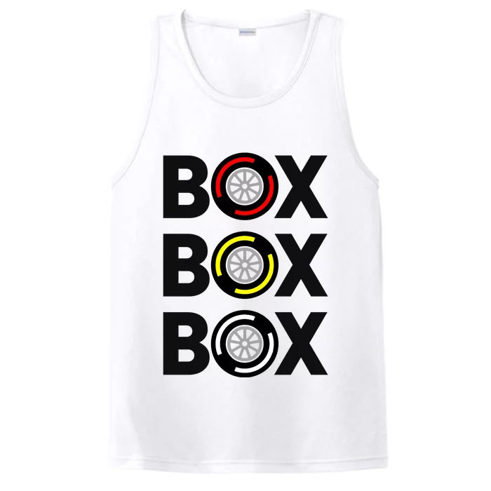 Box Box Box Racing Gift Race Car Driver Performance Tank