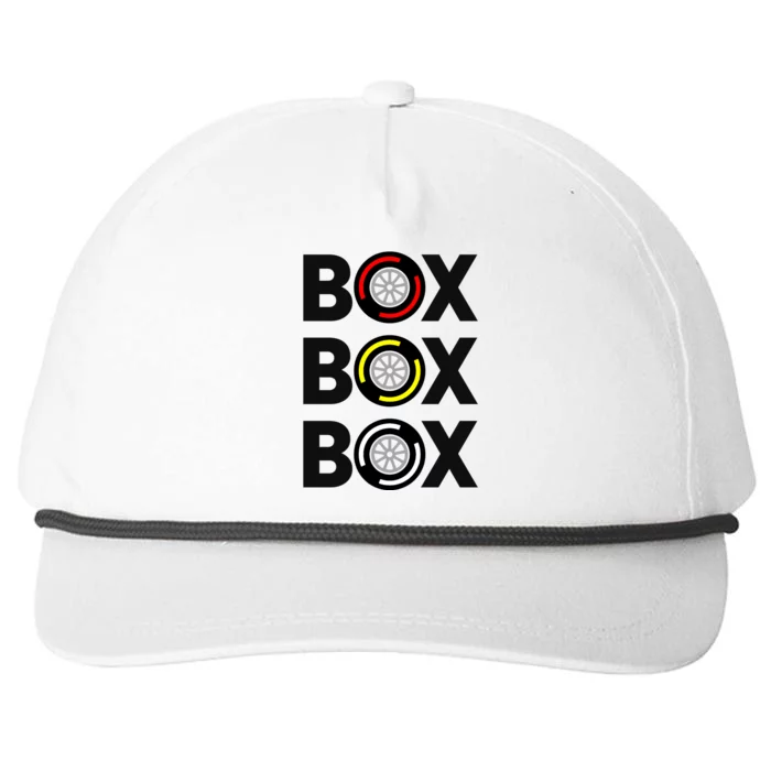 Box Box Box Racing Gift Race Car Driver Snapback Five-Panel Rope Hat