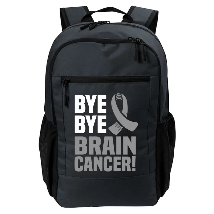 Bye Bye Brain Cancer Survivor Gray Awareness Ribbon Cute Gift Daily Commute Backpack