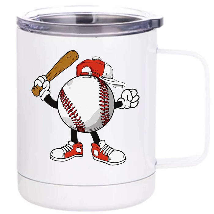 Baseball Boy Front & Back 12oz Stainless Steel Tumbler Cup