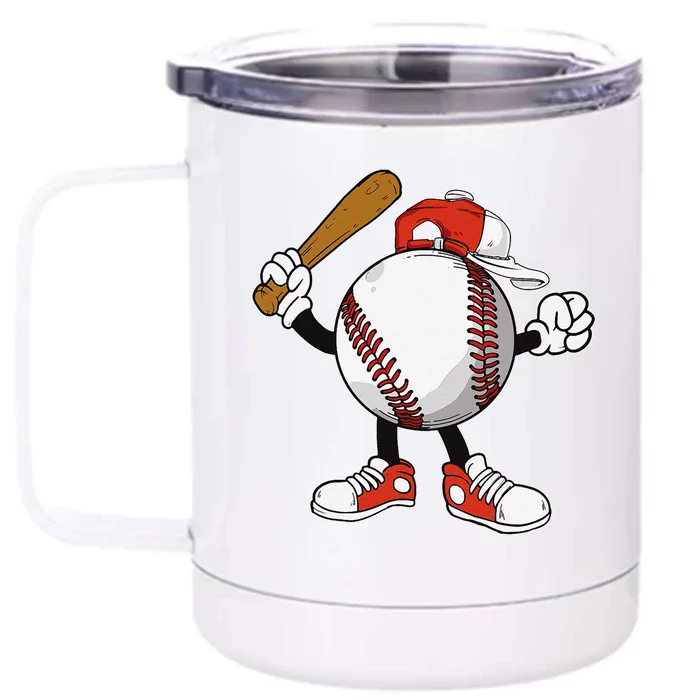 Baseball Boy Front & Back 12oz Stainless Steel Tumbler Cup