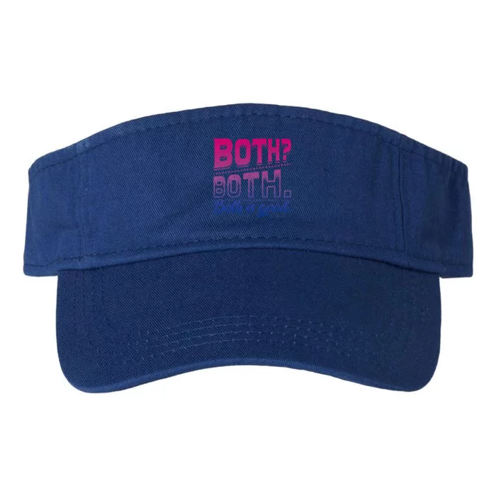 Both Both Both Is Good Funny Bi Flag Pride Month Bisexual Gift Valucap Bio-Washed Visor