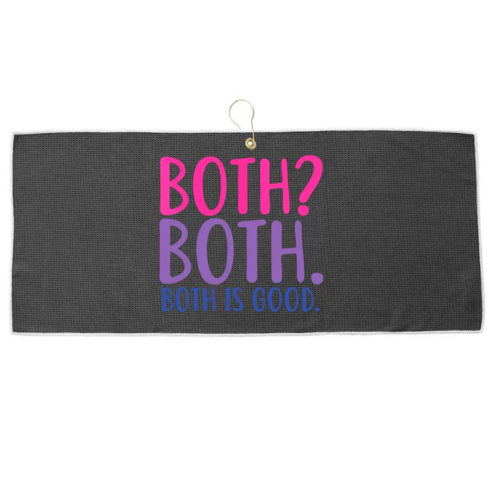 Both? Both. Both Is Good Funny Bisexual Pride Large Microfiber Waffle Golf Towel