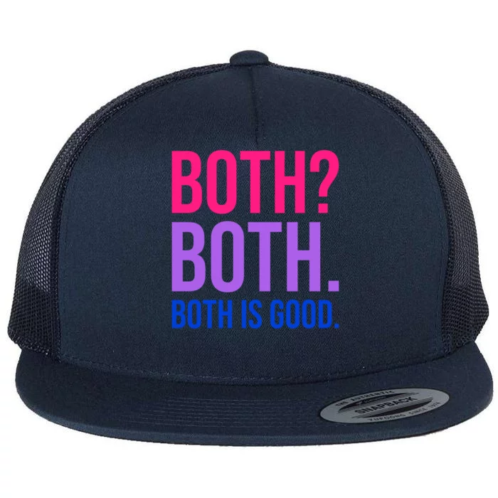 Both Both Both Is Good Bi Pride Bisexual Gift Flat Bill Trucker Hat