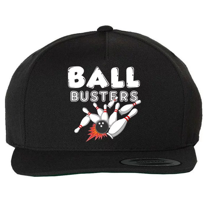 Bowling Ball Busters Wool Snapback Cap