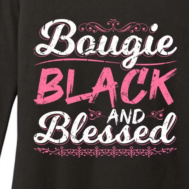 Bougie Black Blessed Dope Boujee Melanin Christmas Gift Tee Cool Gift Womens CVC Long Sleeve Shirt