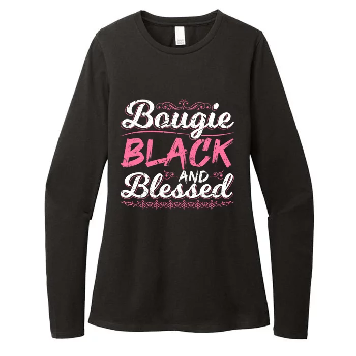 Bougie Black Blessed Dope Boujee Melanin Christmas Gift Tee Cool Gift Womens CVC Long Sleeve Shirt