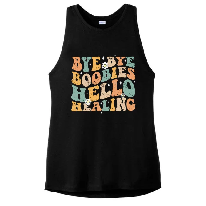 Bye Bye Boobies Hello Healing Ladies Tri-Blend Wicking Tank