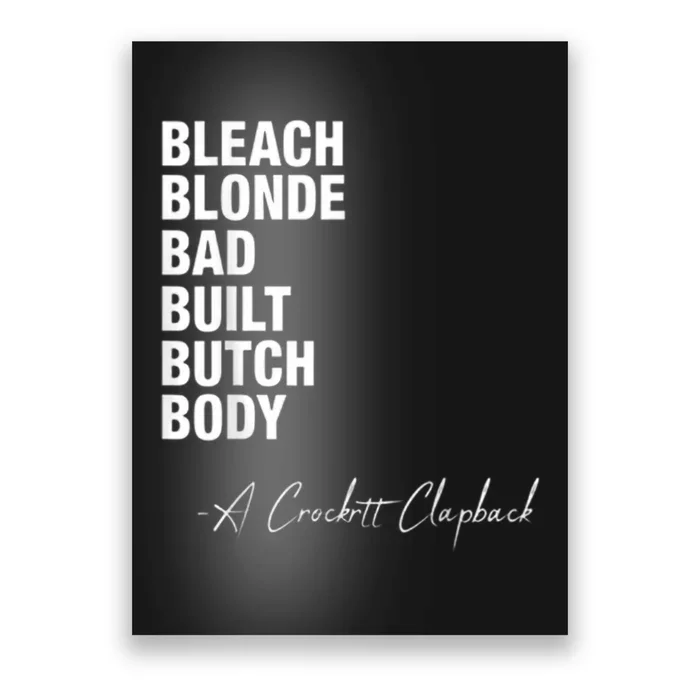 Bleach Blonde Bad Built Butch Body Poster