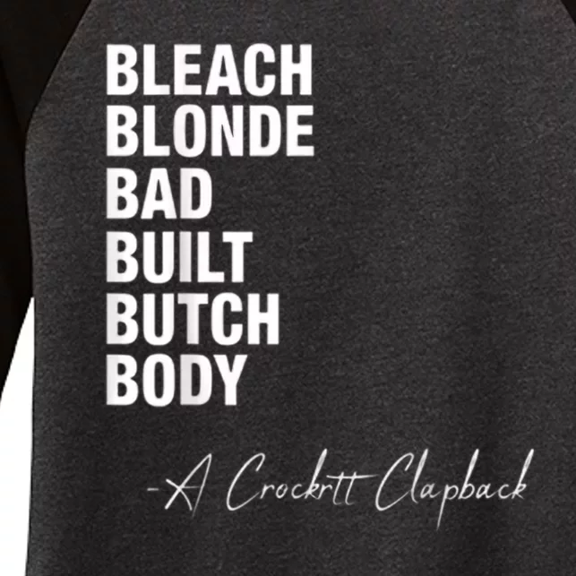 Bleach Blonde Bad Built Butch Body Women's Tri-Blend 3/4-Sleeve Raglan Shirt