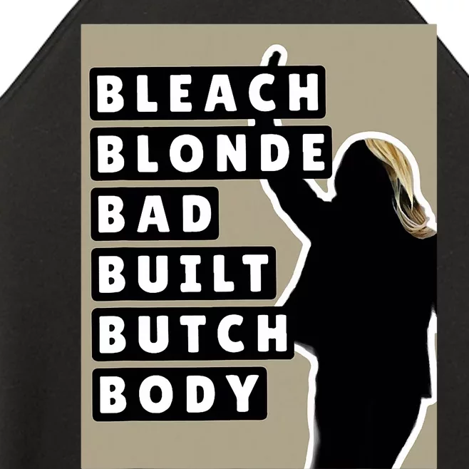 Bleach Blonde Bad Built Butch Body Women’s Perfect Tri Rocker Tank