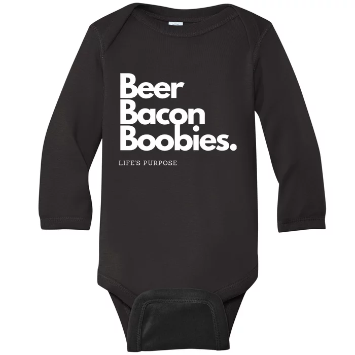 Beer Bacon Boobies Premium Baby Long Sleeve Bodysuit