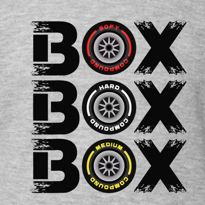 Box Box Box F1 Tyre Compound V2 Design Car Lover Toddler Sweatshirt