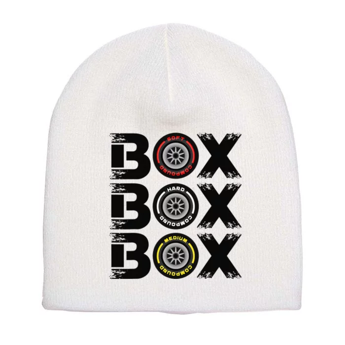 Box Box Box F1 Tyre Compound V2 Design Car Lover Short Acrylic Beanie