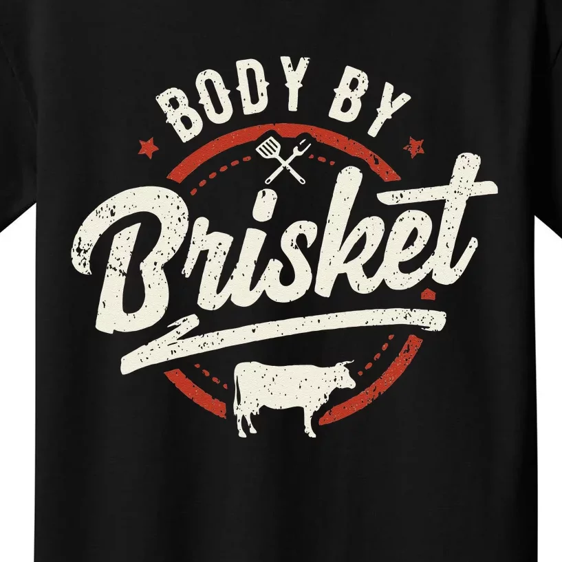 Body By Brisket Backyard Cookout BBQ Grill Kids T-Shirt