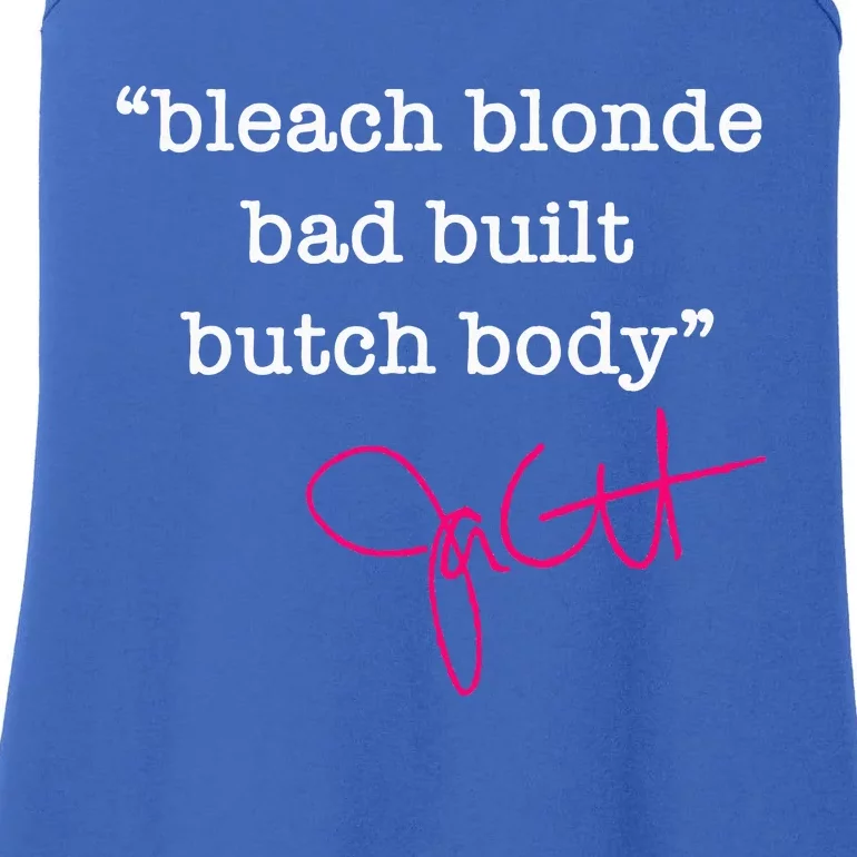 Bleach Blonde Bad Built Butch Body Jasmine Crockett Ladies Essential Tank