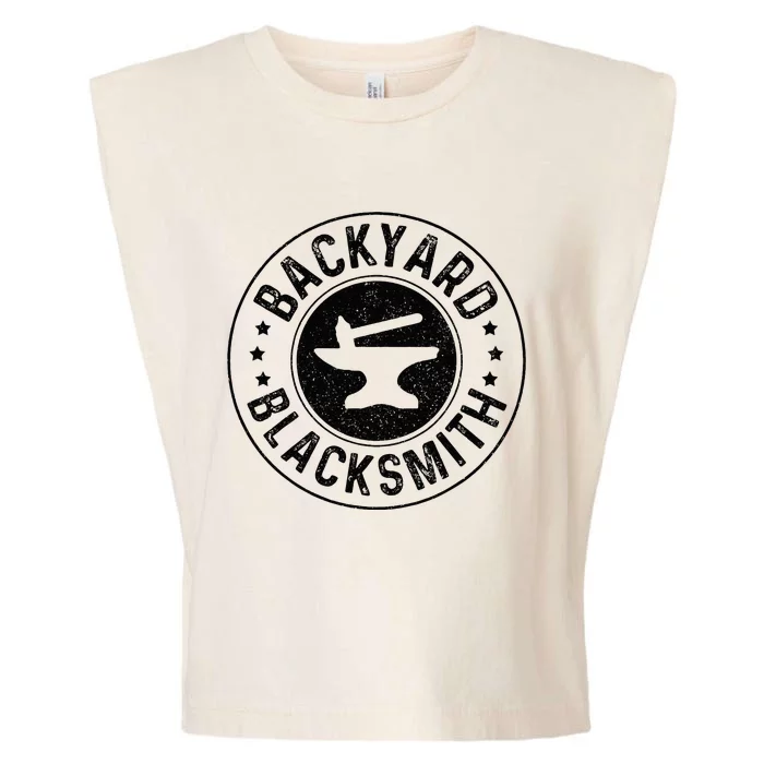 Backyard Blacksmith Blacksmithing Forge Forging Gift Garment-Dyed Women's Muscle Tee