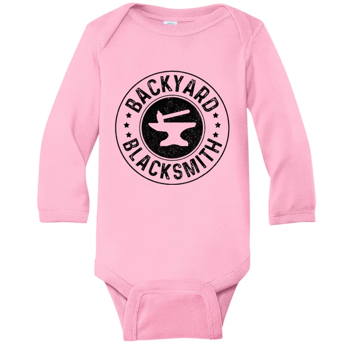 Backyard Blacksmith Blacksmithing Forge Forging Gift Baby Long Sleeve Bodysuit