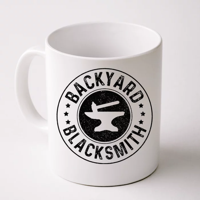 Backyard Blacksmith Blacksmithing Forge Forging Gift Front & Back Coffee Mug