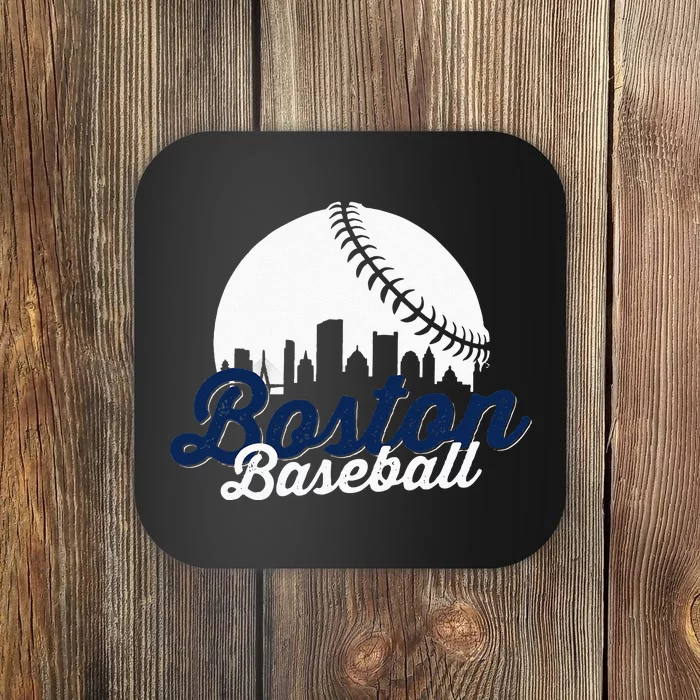 Boston Baseball Ball City Massachusetts Retro Vintage Coaster