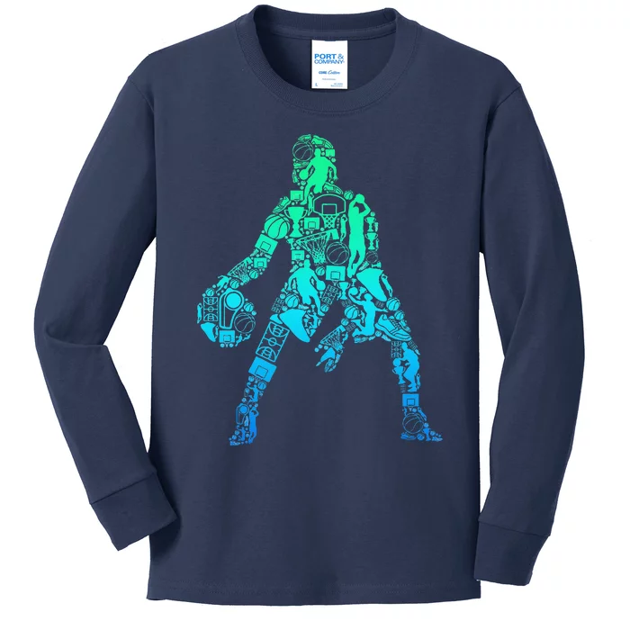 Basketball Boy Kids Long Sleeve Shirt