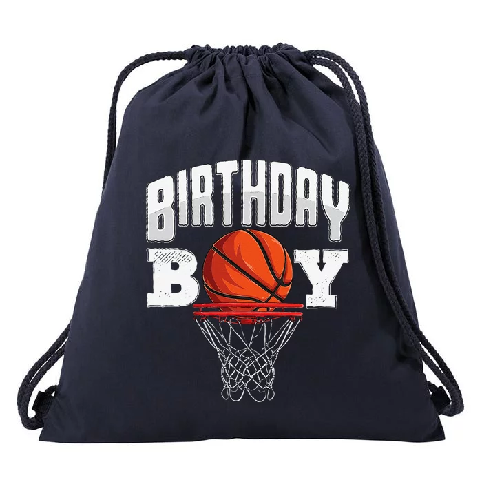 Basketball Birthday Boy Player Basketball Player Birthday Drawstring Bag