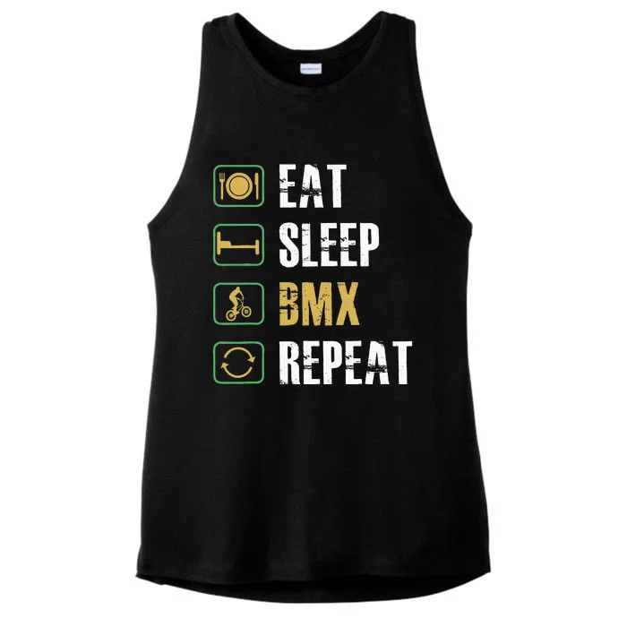 Bmx Bike Bicycle Motocross Racing Biker Rider Biking Cyclist Ladies Tri-Blend Wicking Tank