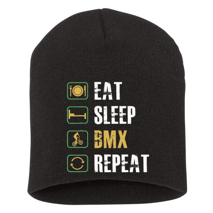 Bmx Bike Bicycle Motocross Racing Biker Rider Biking Cyclist Short Acrylic Beanie