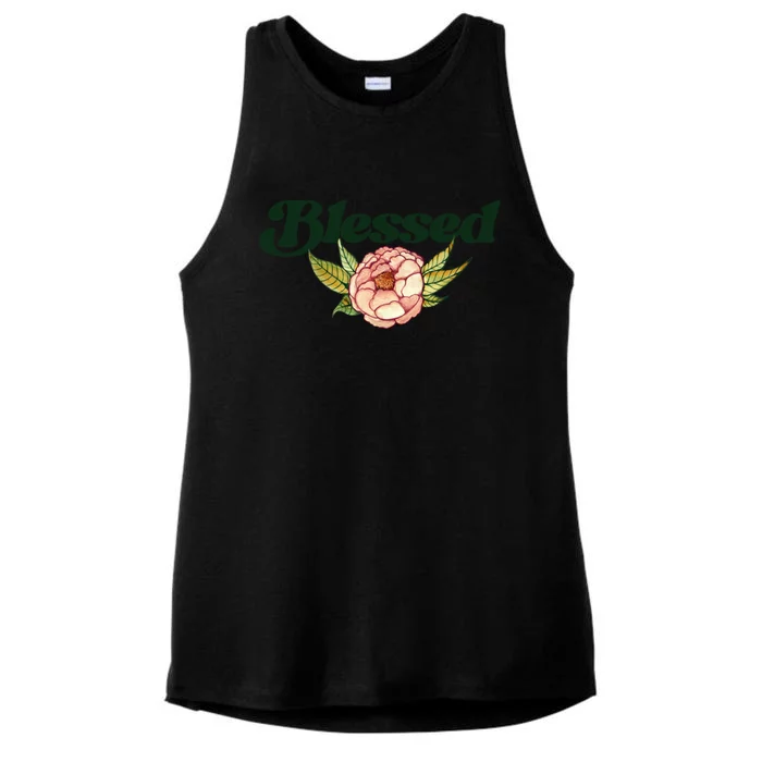 Blessed Beautiful Blessings Artwork Gift Ladies Tri-Blend Wicking Tank