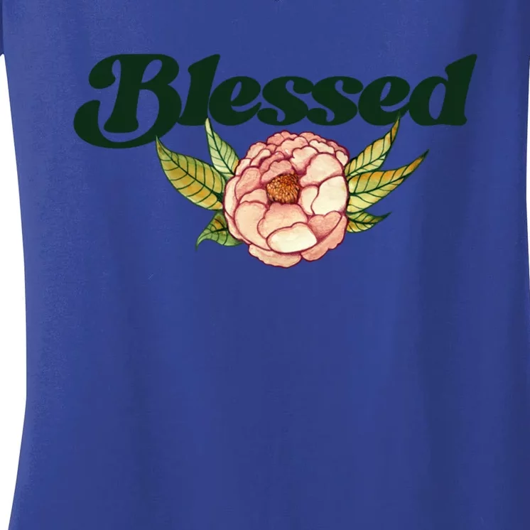 Blessed Beautiful Blessings Artwork Gift Women's V-Neck T-Shirt