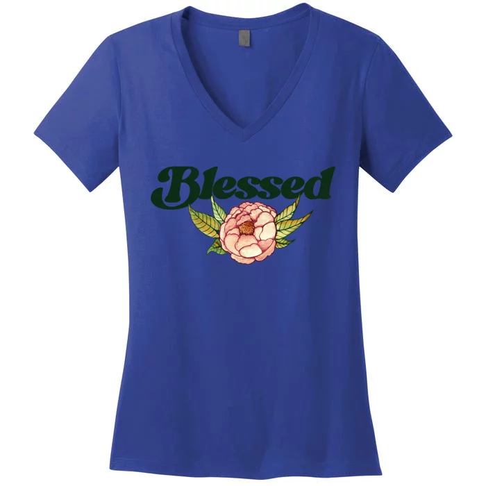 Blessed Beautiful Blessings Artwork Gift Women's V-Neck T-Shirt