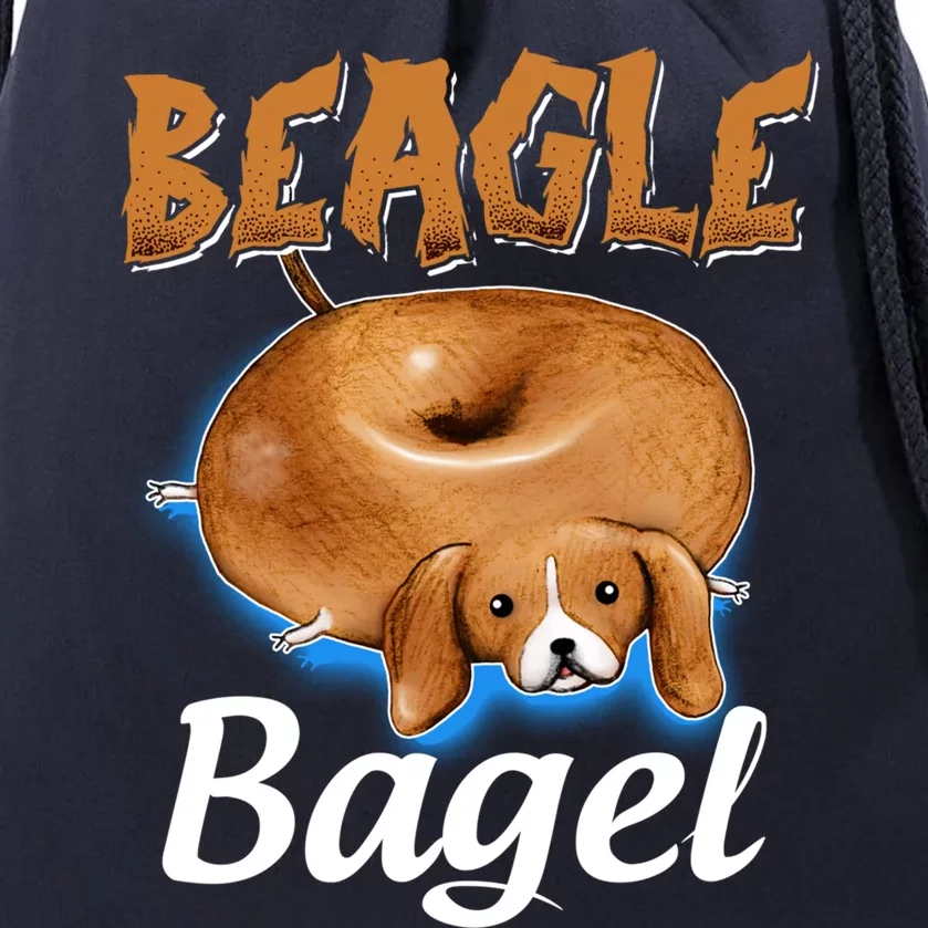 Beagle Bagel Beagle Dog Bagel Bread Cute Animal Lover Gift Drawstring Bag