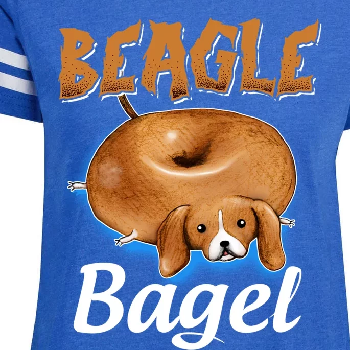 Beagle Bagel Beagle Dog Bagel Bread Cute Animal Lover Gift Enza Ladies Jersey Football T-Shirt