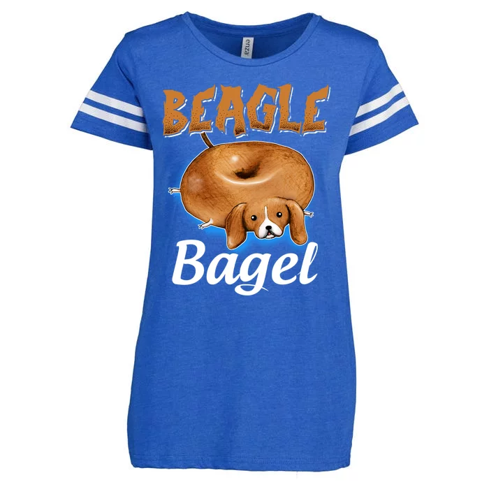 Beagle Bagel Beagle Dog Bagel Bread Cute Animal Lover Gift Enza Ladies Jersey Football T-Shirt