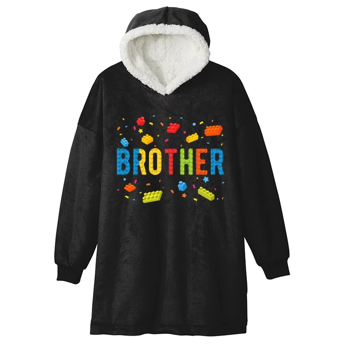 Brother Building Blocks Birthday Hooded Wearable Blanket