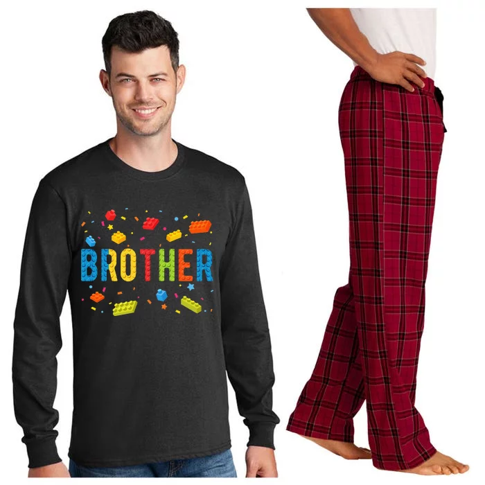 Brother Building Blocks Birthday Long Sleeve Pajama Set