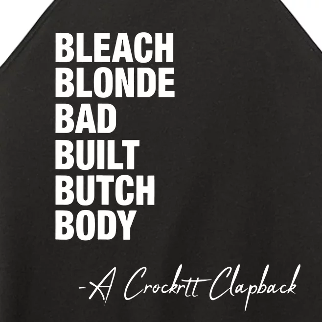 Bleach Blonde Bad Built Butch Body Women’s Perfect Tri Rocker Tank