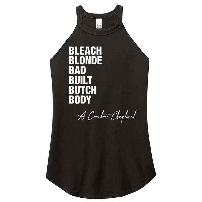 Bleach Blonde Bad Built Butch Body Women’s Perfect Tri Rocker Tank